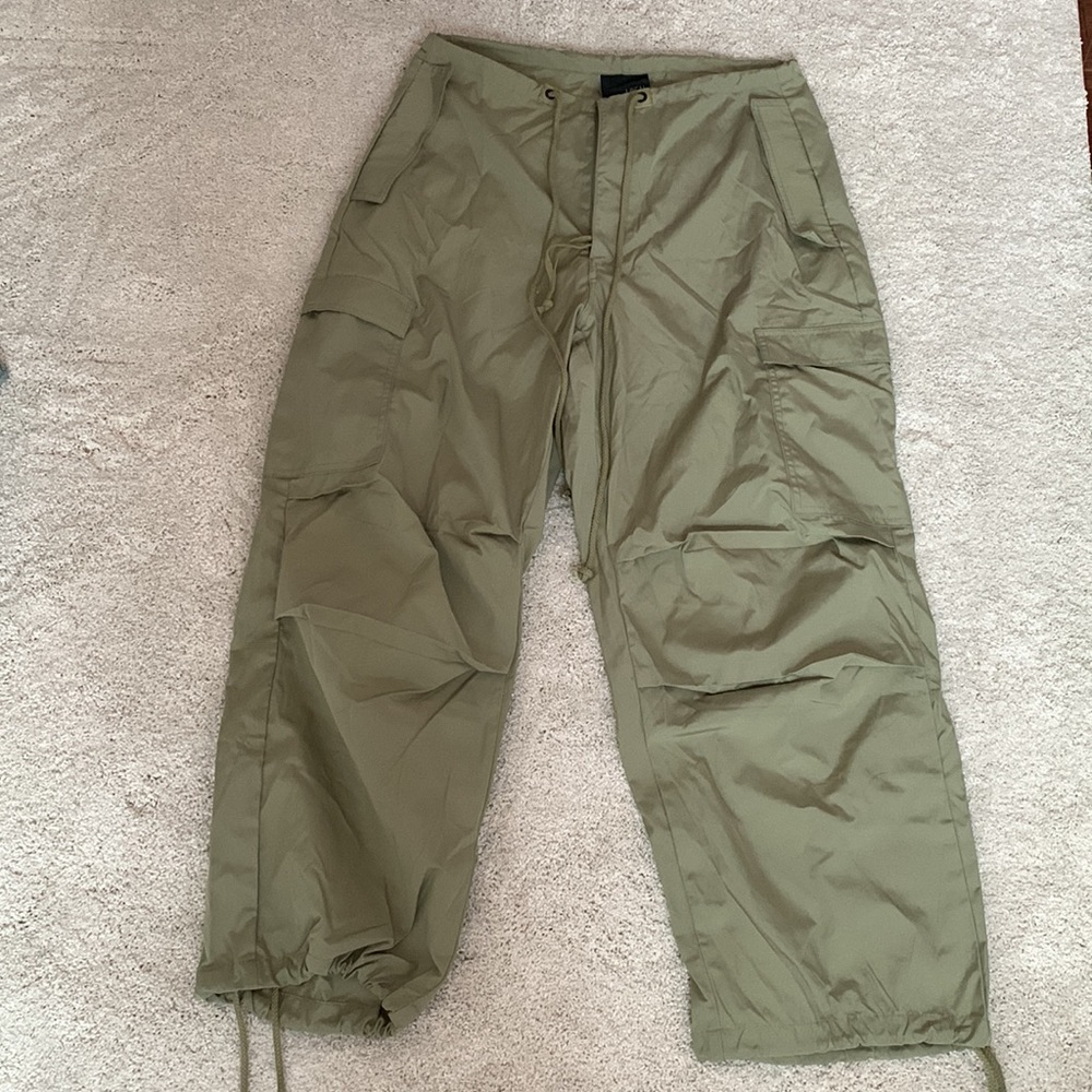 local european sage parachute pants